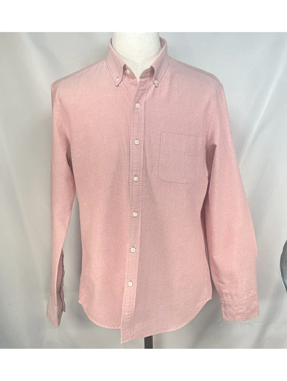 J Crew Slim Oxford Long Sleeve Button Up Pink Mens L
